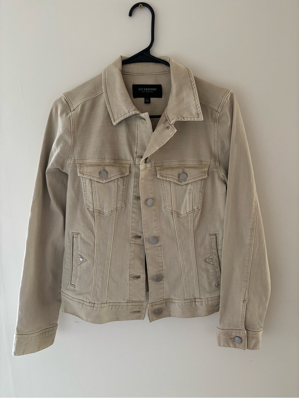 Liverpool womens Beige Denim Jacket size small